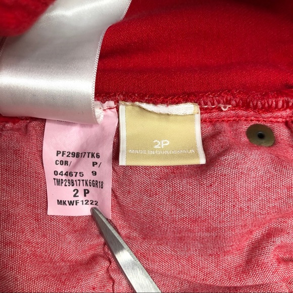 Micheal Kors Skinny Jeans Red Denim Size 2P - Picture 8 of 8